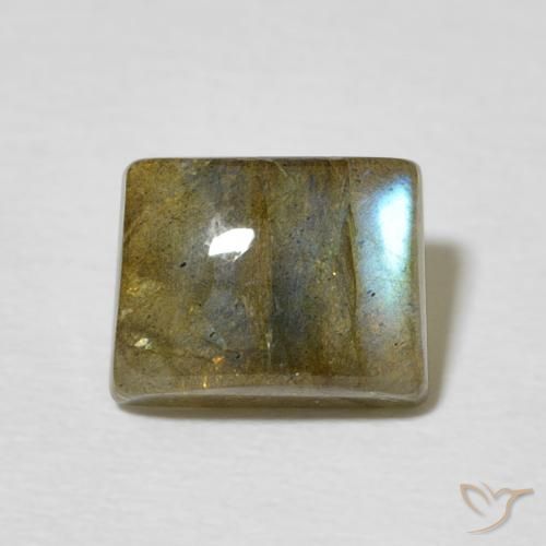 2.36ct Натуральный Многоцветный Лабрадорит, Огранка Багет, Полупрозрачный