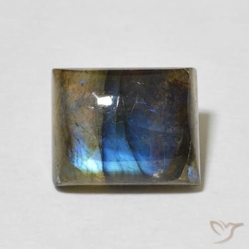 3.04ct Натуральный Многоцветный Лабрадорит, Огранка Багет, Полупрозрачный