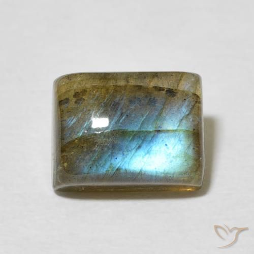 2.92ct Натуральный Многоцветный Лабрадорит, Огранка Багет, Полупрозрачный