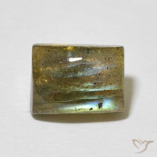 2.87ct Натуральный Многоцветный Лабрадорит, Огранка Багет, Полупрозрачный