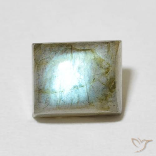 3.41ct Натуральный Многоцветный Лабрадорит, Огранка Багет, Полупрозрачный