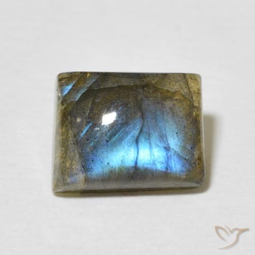 2.66ct Натуральный Многоцветный Лабрадорит, Огранка Багет, Полупрозрачный