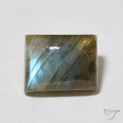 2.99ct Натуральный Многоцветный Лабрадорит, Огранка Багет, Полупрозрачный