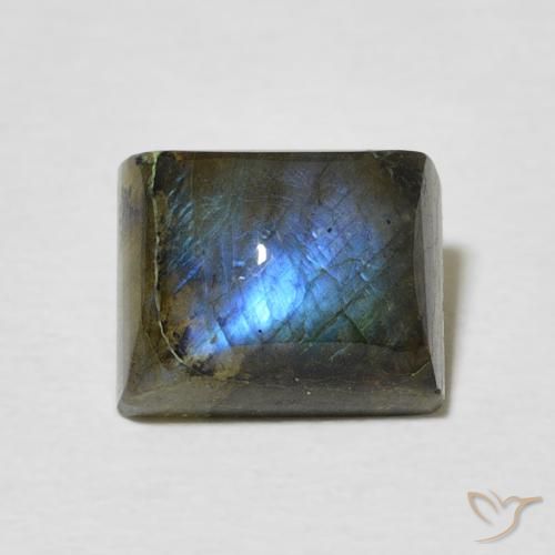 2.90ct Натуральный Многоцветный Лабрадорит, Огранка Багет, Полупрозрачный