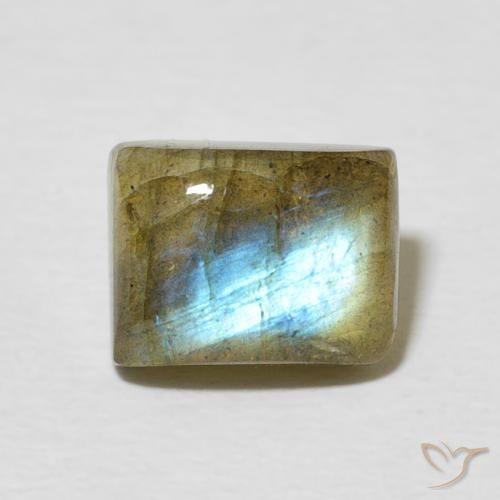 2.52ct Натуральный Многоцветный Лабрадорит, Огранка Багет, Полупрозрачный