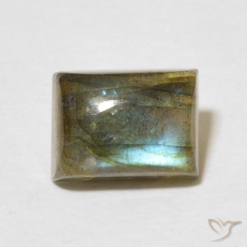 2.96ct Натуральный Многоцветный Лабрадорит, Огранка Багет, Полупрозрачный