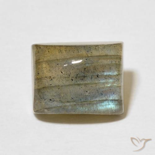 3.57ct Натуральный Многоцветный Лабрадорит, Огранка Багет, Полупрозрачный