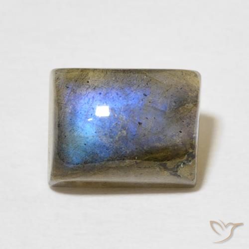3.48ct Натуральный Многоцветный Лабрадорит, Огранка Багет, Полупрозрачный