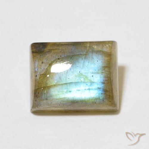3.04ct Натуральный Многоцветный Лабрадорит, Огранка Багет, Полупрозрачный