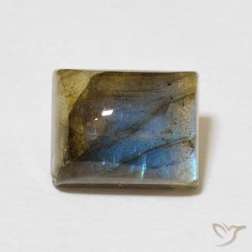 2.91ct Натуральный Многоцветный Лабрадорит, Огранка Багет, Полупрозрачный