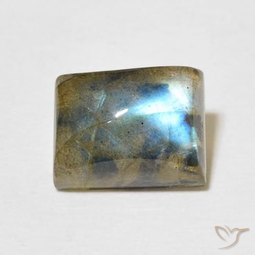 2.91ct Натуральный Многоцветный Лабрадорит, Огранка Багет, Полупрозрачный