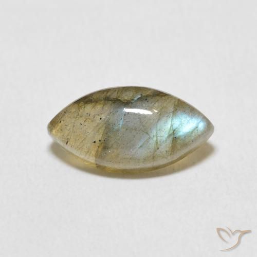 2.30ct Натуральный Многоцветный Лабрадорит, Маркиза, Полупрозрачный