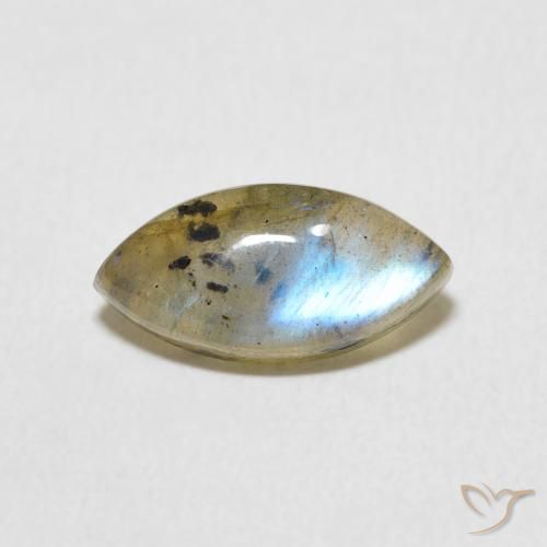2.15ct Натуральный Многоцветный Лабрадорит, Маркиза, Полупрозрачный