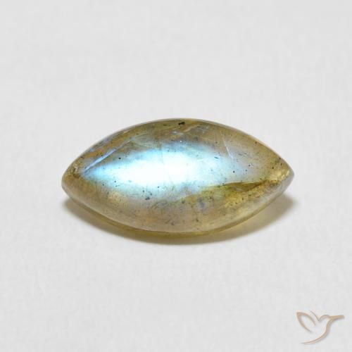 2.51ct Натуральный Многоцветный Лабрадорит, Маркиза, Полупрозрачный
