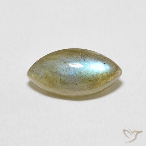 2.24ct Натуральный Многоцветный Лабрадорит, Маркиза, Полупрозрачный