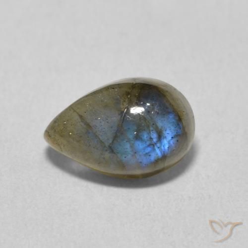1.81ct Натуральный Многоцветный Лабрадорит, Форма груши, Полупрозрачный