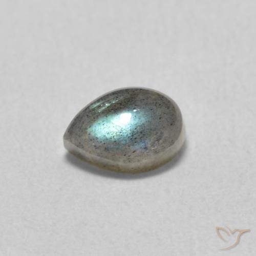 0.70ct Натуральный Многоцветный Лабрадорит, Форма груши, Полупрозрачный