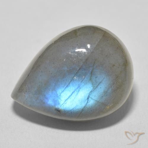 19.51ct Натуральный Многоцветный Лабрадорит, Форма груши, Полупрозрачный