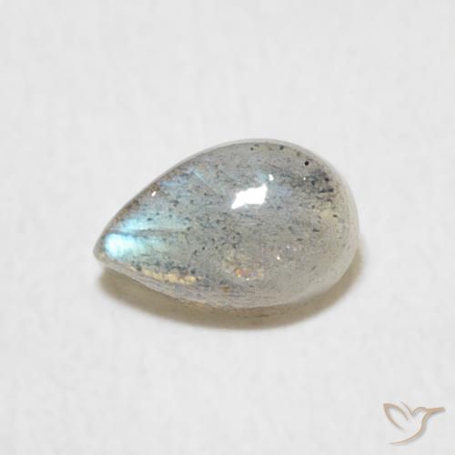 0.60ct Натуральный Многоцветный Лабрадорит, Форма груши, Полупрозрачный