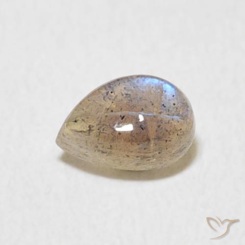 0.56ct Натуральный Многоцветный Лабрадорит, Форма груши, Полупрозрачный
