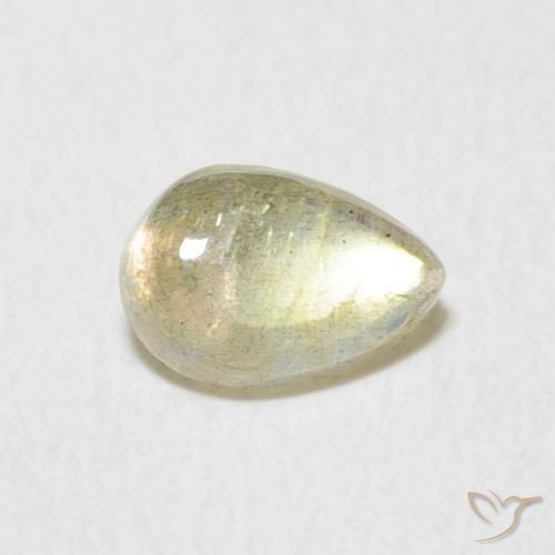 0.68ct Натуральный Многоцветный Лабрадорит, Форма груши, Полупрозрачный