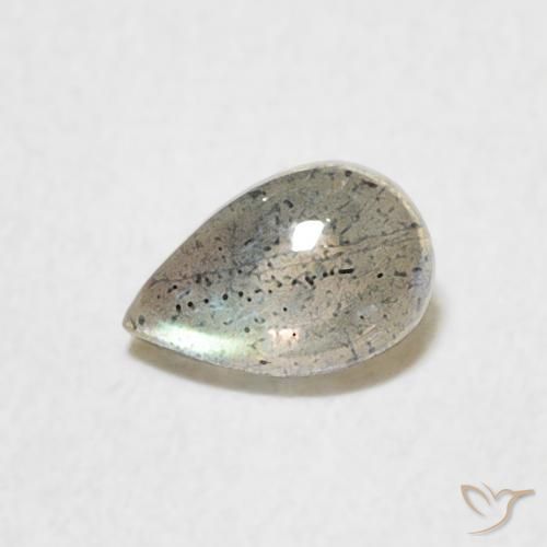 0.50ct Натуральный Многоцветный Лабрадорит, Форма груши, Полупрозрачный