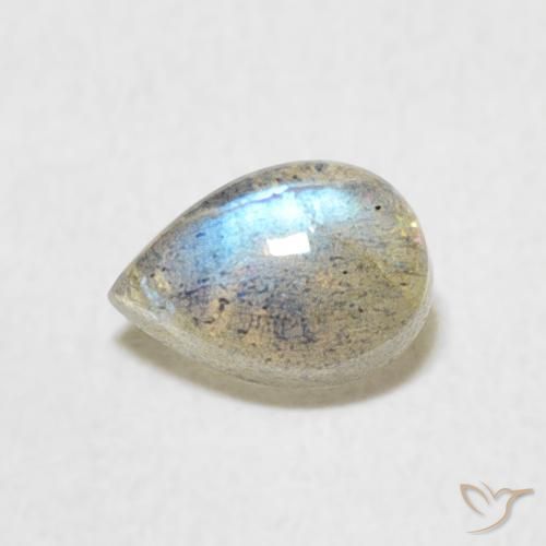 0.58ct Натуральный Многоцветный Лабрадорит, Форма груши, Полупрозрачный