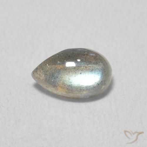 0.50ct Натуральный Многоцветный Лабрадорит, Форма груши, Полупрозрачный