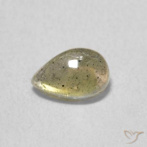 0.40ct Натуральный Многоцветный Лабрадорит, Форма груши, Полупрозрачный