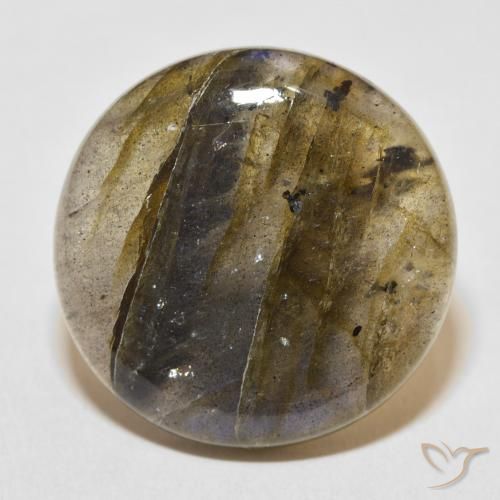 29.35ct Натуральный Многоцветный Лабрадорит, Круглый, Полупрозрачный