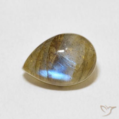 2.32ct Натуральный Многоцветный Лабрадорит, Форма груши, Полупрозрачный