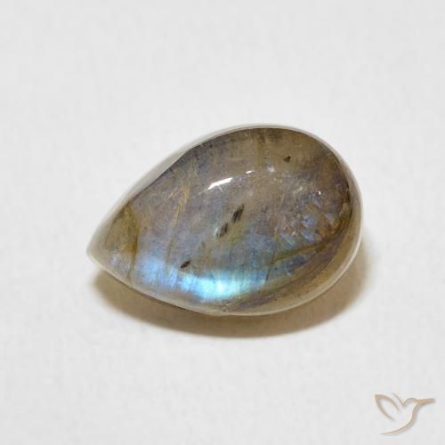 2.53ct Натуральный Многоцветный Лабрадорит, Форма груши, Полупрозрачный