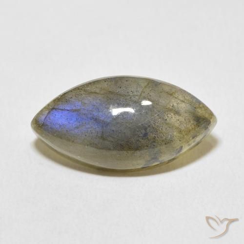 9.71ct Натуральный Многоцветный Лабрадорит, Маркиза, Полупрозрачный