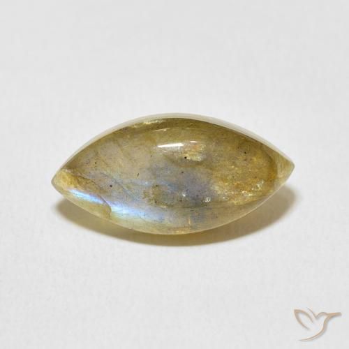 6.90ct Натуральный Многоцветный Лабрадорит, Маркиза, Полупрозрачный