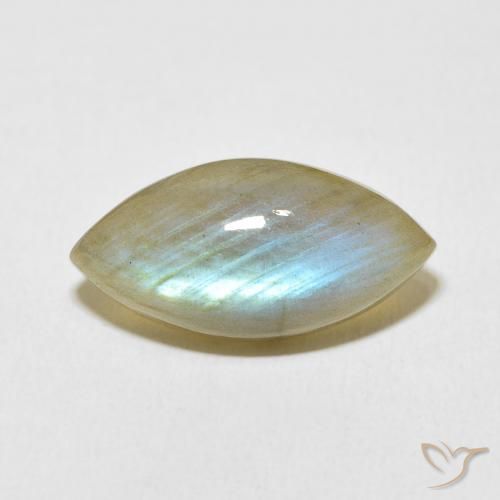 9.70ct Натуральный Многоцветный Лабрадорит, Маркиза, Полупрозрачный