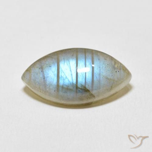 9.87ct Натуральный Многоцветный Лабрадорит, Маркиза, Полупрозрачный