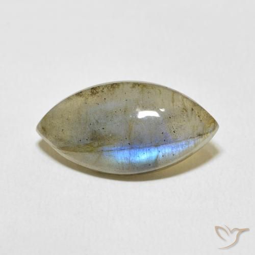 7.70ct Натуральный Многоцветный Лабрадорит, Маркиза, Полупрозрачный