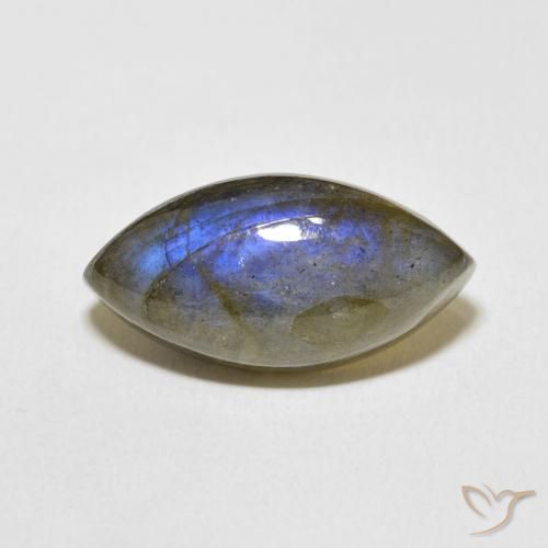 11.00ct Натуральный Многоцветный Лабрадорит, Маркиза, Полупрозрачный