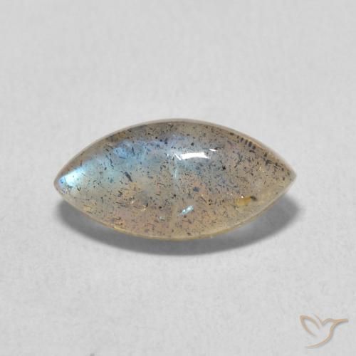 2.46ct Натуральный Многоцветный Лабрадорит, Маркиза, Полупрозрачный