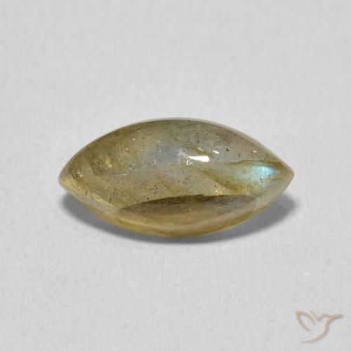 2.32ct Натуральный Многоцветный Лабрадорит, Маркиза, Полупрозрачный