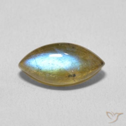 2.49ct Натуральный Многоцветный Лабрадорит, Маркиза, Полупрозрачный