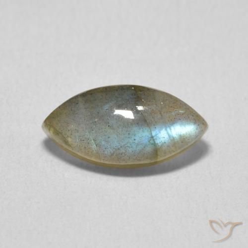 2.47ct Натуральный Многоцветный Лабрадорит, Маркиза, Полупрозрачный