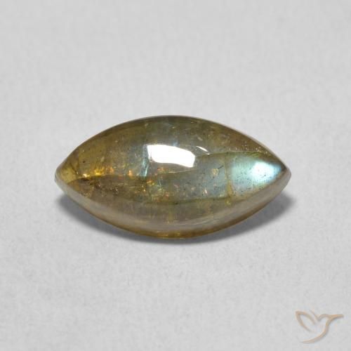 2.34ct Натуральный Многоцветный Лабрадорит, Маркиза, Полупрозрачный