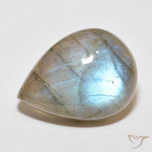 16.83ct Натуральный Многоцветный Лабрадорит, Форма груши, Полупрозрачный