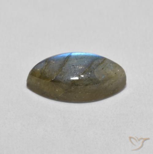 3.83 карата, натуральный Многоцветный Лабрадорит, Маркиза, Полупрозрачный