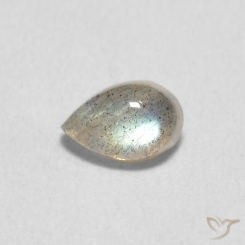 0.62ct Натуральный Многоцветный Лабрадорит, Форма груши, Полупрозрачный