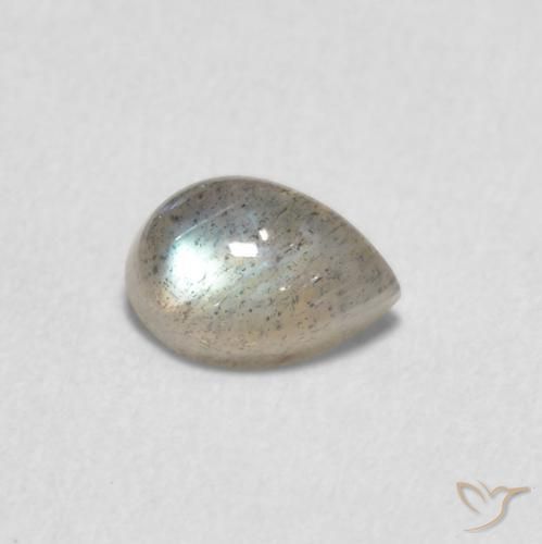 0.62 карата, натуральный Многоцветный Лабрадорит, Форма груши, Полупрозрачный