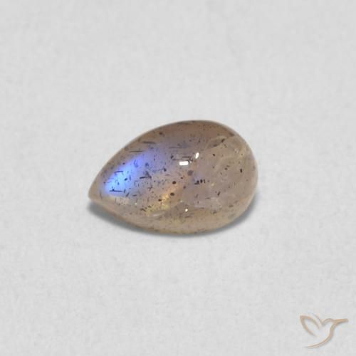 0.52ct Натуральный Многоцветный Лабрадорит, Форма груши, Полупрозрачный