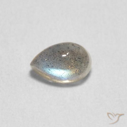 0.78ct Натуральный Многоцветный Лабрадорит, Форма груши, Полупрозрачный