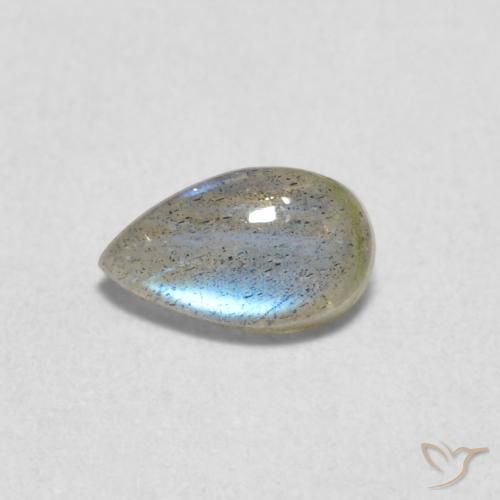0.61ct Натуральный Многоцветный Лабрадорит, Форма груши, Полупрозрачный
